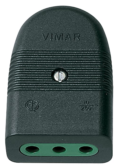 VIMAR - PRESA 2P+T 10A P11 ASSIALE NERO 01023