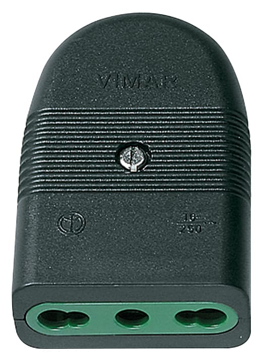VIMAR - PRESA 2P+T 16A P17/11 ASSIALE NERO 01029