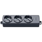 VIMAR - Presa Multipla Universale Nero 3 Uscite Sicury Standard Italiano 3680W 01287.NC
