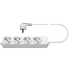 VIMAR - Presa mobile multipla 4 uscite Sicury standard italiano tipo P40 con cavo da 2 m e spina combinata tedesco/francese a 90°, 3680 W 01292.CK.B