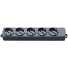 VIMAR - Presa Multipla Universale Nero 5 Uscite Sicury Standard Italiano 2P+T 16A 250V Potenza Massima 3680W
