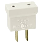 VIMAR - Adattatore USA P10 Bianco Sicury 125V 1500W Spina 15A Standard Americano Ø 4mm Interasse 19mm