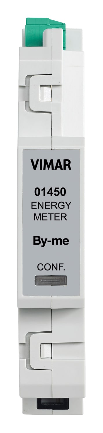 VIMAR - Misuratore di energia con 3 ingressi per sensore toroidale, potenze 25 W-100 kW, alimentazione monofase e trifase, installazione su guida DIN. 01450