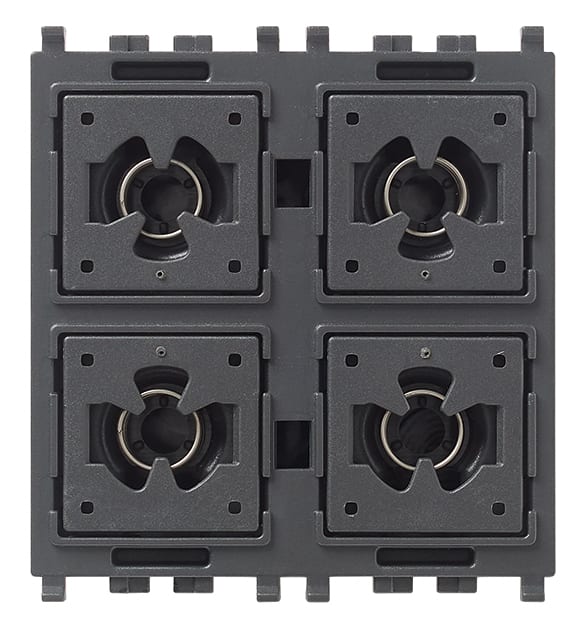 VIMAR - Comando Domotico 4 Pulsanti LED RGB Intercambiabili - Apparecchio Domotica 2 Moduli