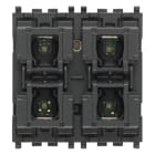 VIMAR - Comando domotico 4 pulsanti e attuatore tapparella con orientamento lamelle, LED RGB, 2 moduli, compatibile Eikon, Arké, Plana.