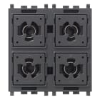 VIMAR - Comando a Quattro Pulsanti Standard KNX con LED RGB e Regolazione Intensità 01580.AX