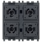 VIMAR - Comando a Quattro Pulsanti Knx Secure Flat con Led RGB e Sensore di Temperatura