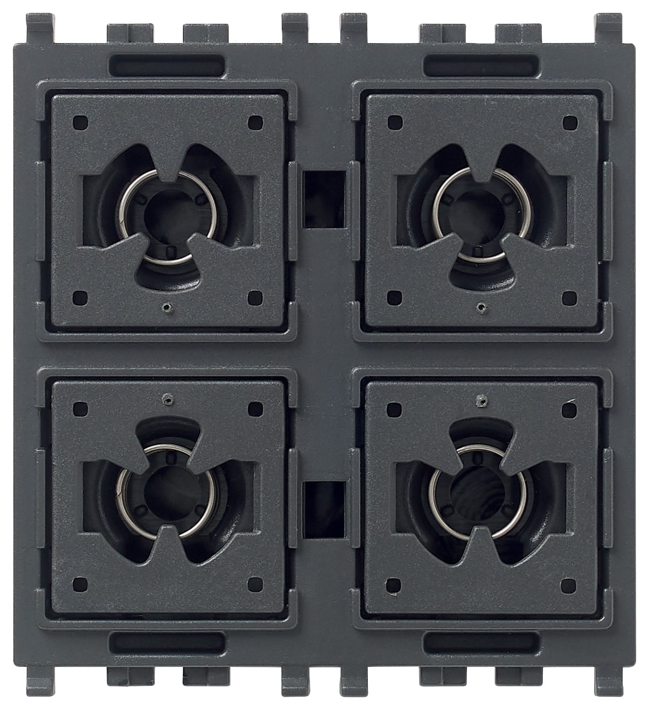 VIMAR - Comando a Quattro Pulsanti Knx Secure Flat con Led RGB e Sensore di Temperatura