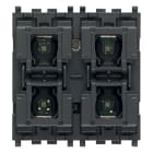 VIMAR - Comando a Quattro Pulsanti KNX Secure con LED RGB e Sensore di Temperatura Integrato