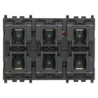VIMAR - Comando KNX 6 Pulsanti + Attuatore 3M con Uscita a Relè 16A 120-240V, Standard KNX, Individuazione LED RGB, 2 Tasti Intercambiabili