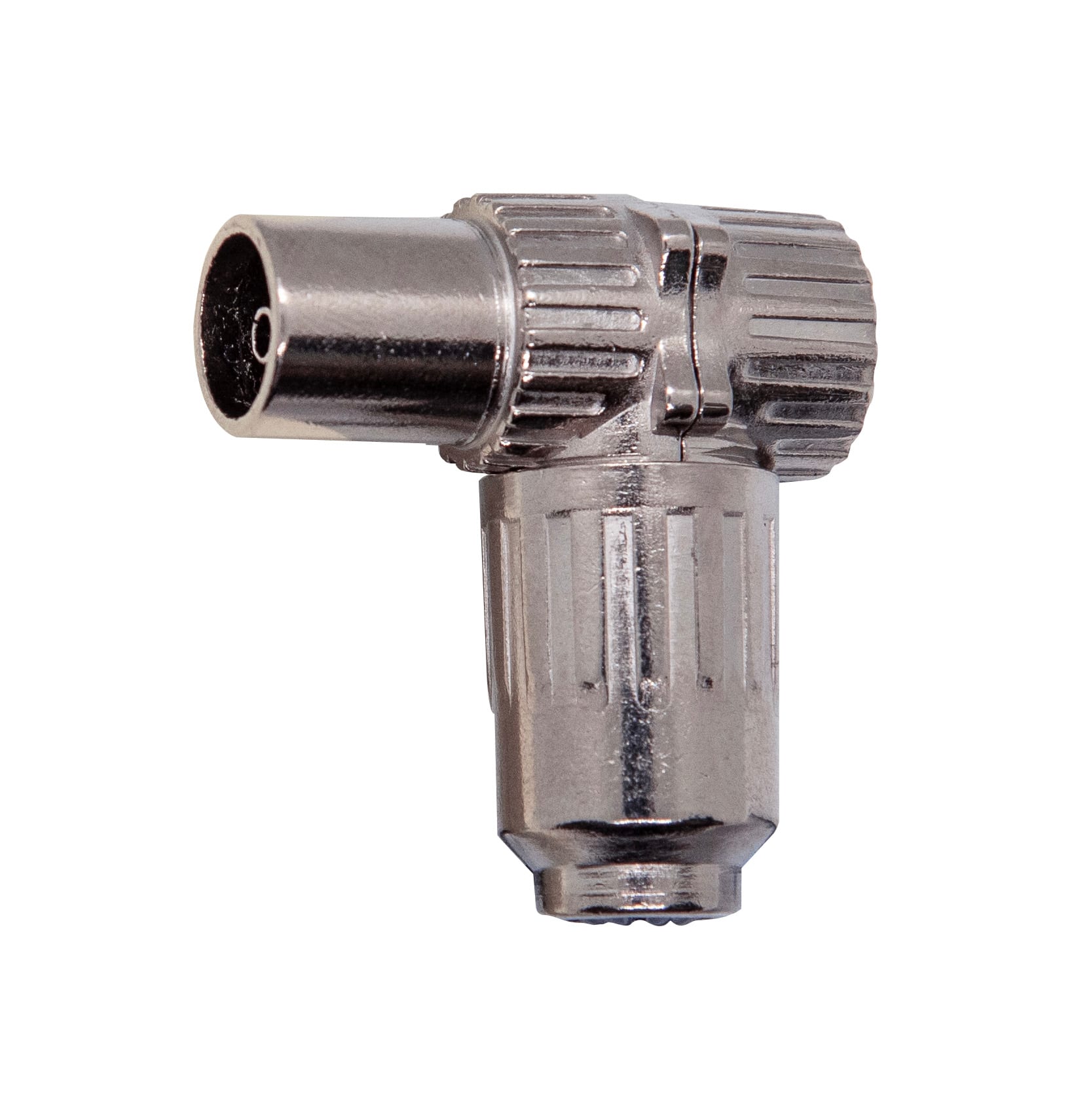 VIMAR - Connettore Femmina 90° Bianco Coassiale Uscita Cavo Tv-Rd-Sat 01635