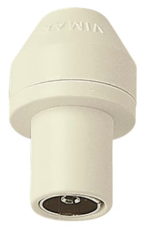 VIMAR - Presa TV D9,5 Assiale Avorio - Coassiale Ø 9,5 IEC Z 75 Ohm, Uscita Cavo Avorio