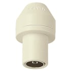 VIMAR - Presa TV D9,5 Assiale Avorio - Coassiale Ø 9,5 IEC Z 75 Ohm, Uscita Cavo Avorio