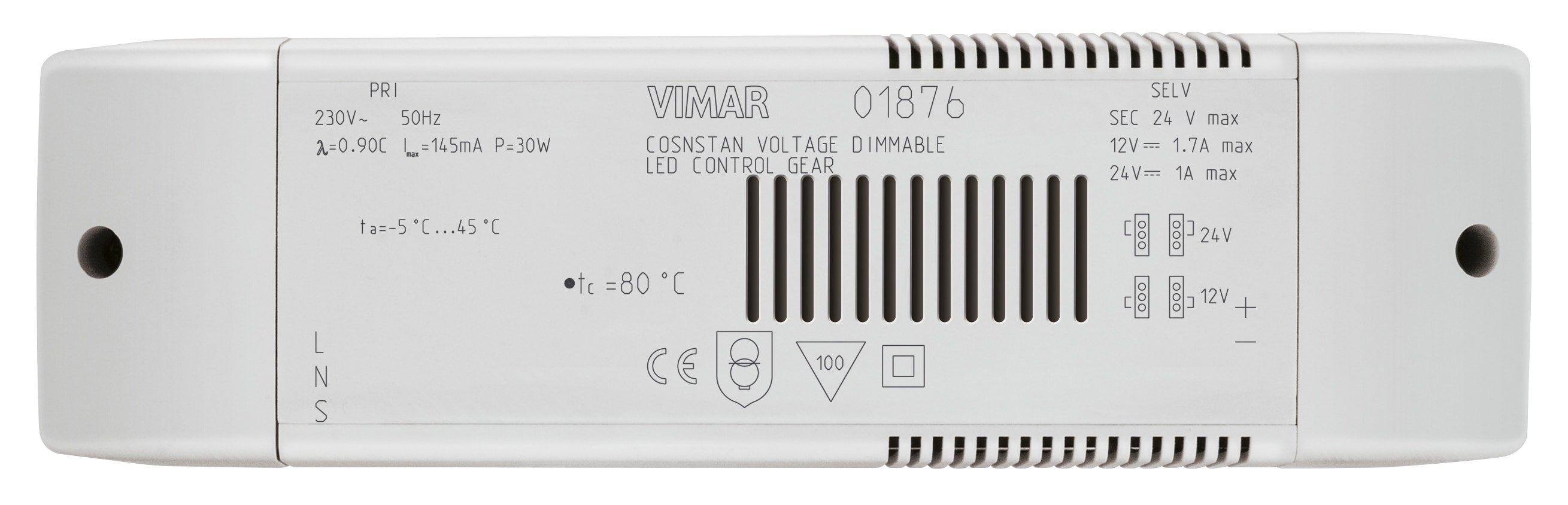 VIMAR - ALIMENTATORE 230V 50HZ LED RGB 12/24VDC 01876