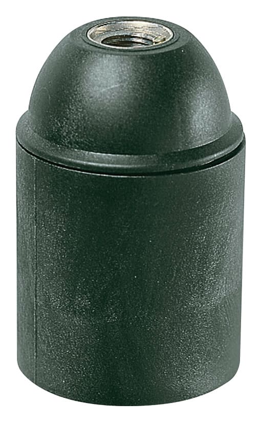 VIMAR - Portalampada E27 M10X1 Cm Nero Liscia Raccordo Vite Blocco Poliestere Rinforzato Vetro 02101