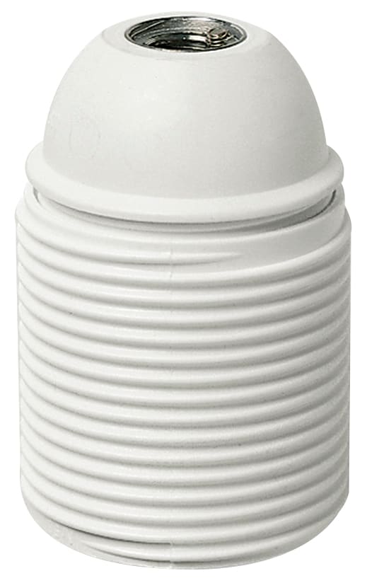 VIMAR - Portalampada E27 M10X1 Filo Bianco - Raccordo Vite Blocco Camicia Filettata Poliestere Rinforzato Vetro 02107.B