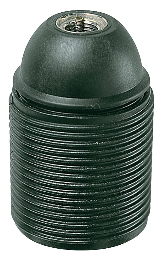 VIMAR - Portalampada E27 M10X1 Cm/Fil. Nero - Raccordo Vite Blocco Camicia Filettata Poliestere Rinforzato Vetro 02107