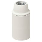 VIMAR - Portalampada E14 Cappuccio Filettato Sagomato, Camicia Liscia, Poliestere Rinforzato Vetro Bianco