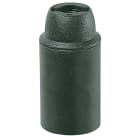 VIMAR - Portalampada E14 Cappuccio Filettato Nero - Camicia Liscia Rinforzata Vetro