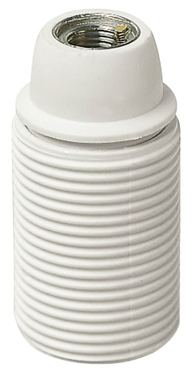 VIMAR - Portalampada E14 M10X1 Fil Bianco - Raccordo Vite Blocco Camicia Filettata Poliestere Rinforzato Vetro 02127.B