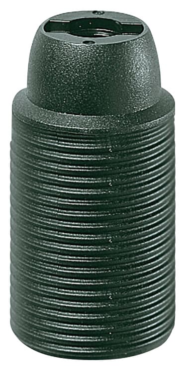 VIMAR - Portalampada E14 Cappuccio Filettato Nero Rinforzato Vetro Poliestere