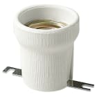 VIMAR - Portalampada E27 Corpo Porcellana Cilindrico Piastrina Fissaggio Bianco Asole Interasse