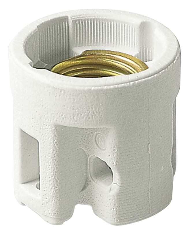 VIMAR - Portalampada E27 Porcellana Bianco Cilindrico Metallico Ø50 Mm