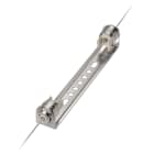 VIMAR - Portalampada cilindrico steatite 6A 250V, ottone nichelato, attacco R7s, 300-500W, cavo teflon 250mm, staffa fissaggio dritta, max 300°C.