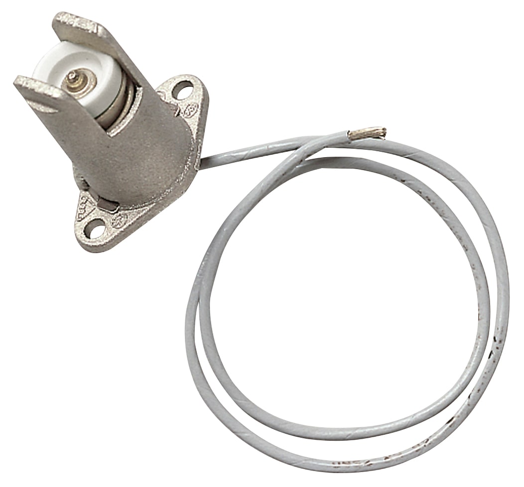 VIMAR - Portalampada Metallico R7S 10A/250V con Base di Fissaggio e Pastiglia Steatite per Lampade Alogene Fino a 1500W, 350mm Cavo Teflon PTFE 1,5mm2 02396