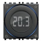 VIMAR - Termostato domotico grigio 2M, controllo temperatura ambiente, gestione impianti, retroilluminazione led, compatibile placche Eikon, Arké, Plana.