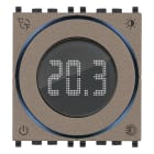VIMAR - Termostato rotella IoT2M Metal, Bluetooth 5.0, relè NO 5(2) A 240 V, LED bianco, 100-240 V, 2 moduli, compatibile con placche Eikon, Arké, Plana.