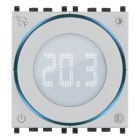 VIMAR - Termostato rotella IoT2M Next con uscita relè NO 5(2) A 240 V, Bluetooth 5.0, sensore esterno, LED bianco, 100-240 V, compatibile Eikon, Arké, Plana.