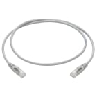 VIMAR - Cordone RJ45 Cat5E U/UTP 1M - Cavo Permutazione Cat. 5E, Non Schermato U/UTP 4 Coppie 24 AWG, Guaina PVC Grigio 03017.1