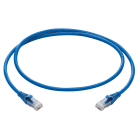 VIMAR - Cordone di Permutazione RJ45 Cat6 U/UTP 0,5m Blu - Cavo a 4 Coppie 24 AWG 03019.05