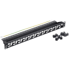 VIMAR - Pannello 24 RJ45 Cat6A UTP 1u, permutazione 19 in, 24 connettori RJ45 Cat. 6A, non schermati, cablaggio T568A/B, 8 contatti, morsetti senza utensile.