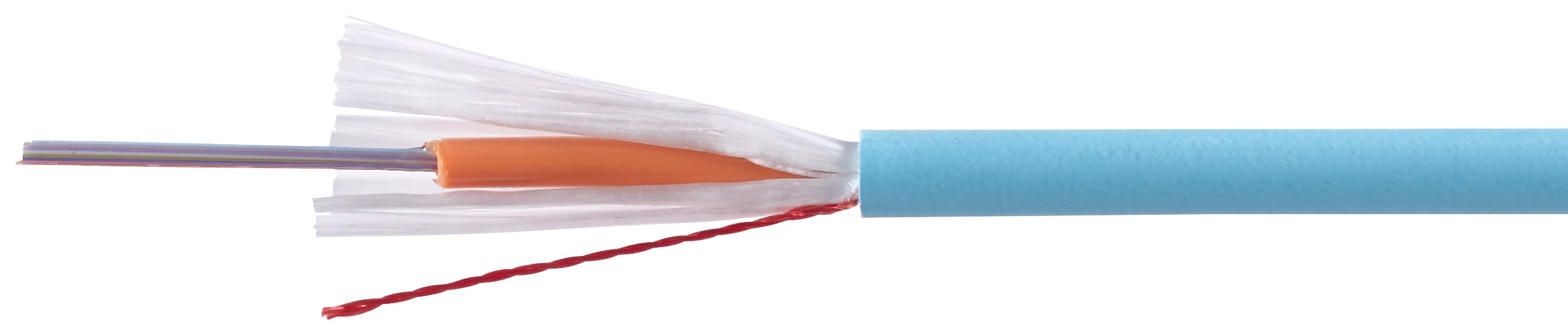 VIMAR - Cavo Fibra Ottica Multimodale 4 Fibre 50/125 Om3 Eca 500M Guaina Lszh CPR I Categoria Verde Acqua 03153.E