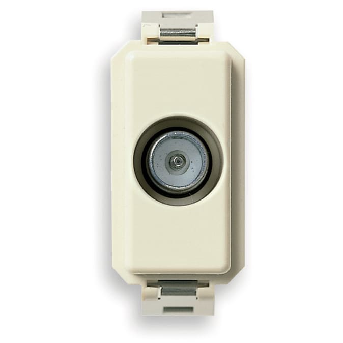 VIMAR - Presa passante TV-RD-SAT 10dB maschio e coassiale 5-2400 MHz con connettore IEC 60169-2 08190.10