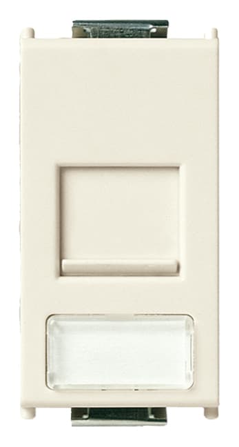 VIMAR - Presa RJ45 Netsafe Cat5E UTP - Connettore Universale T568A/B, 8 Contatti, Morsetti Senza Utensile - Modulo Speciale 08458.8