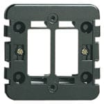 VIMAR - Supporto Griffe Scatola Incasso Ø60Mm Nero per 2 Moduli Standard 08502