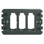 VIMAR - Supporto 3 Moduli Standard con Viti per Scatole Incasso Rettangolari Unificate 09968 09973 09974 Nero
