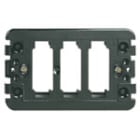 VIMAR - Supporto 3 Moduli Standard con Viti per Scatole Incasso Rettangolari Unificate 09968 09973 09974 Nero