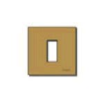 VIMAR - Placca Alluminio Bronzo Modulo Standard Ø 60 Mm Scatto Fissaggio Supporto 08501