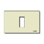 VIMAR - Placca 1M Resina Avorio per Scatole Incasso Rettangolari Unificate 3 Moduli, Fissaggio a Scatto