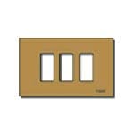 VIMAR - PLACCA 3M ALLUM. SCATTO BRONZO