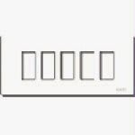 VIMAR - Placca Resina Avorio 5 Moduli Scatole Incasso Rettangolari Unificate Fissaggio Scatto Supporto 08533