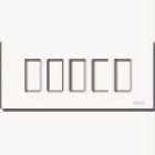 VIMAR - Placca Resina Avorio 5 Moduli Scatole Incasso Rettangolari Unificate Fissaggio Scatto Supporto 08533 08639.A