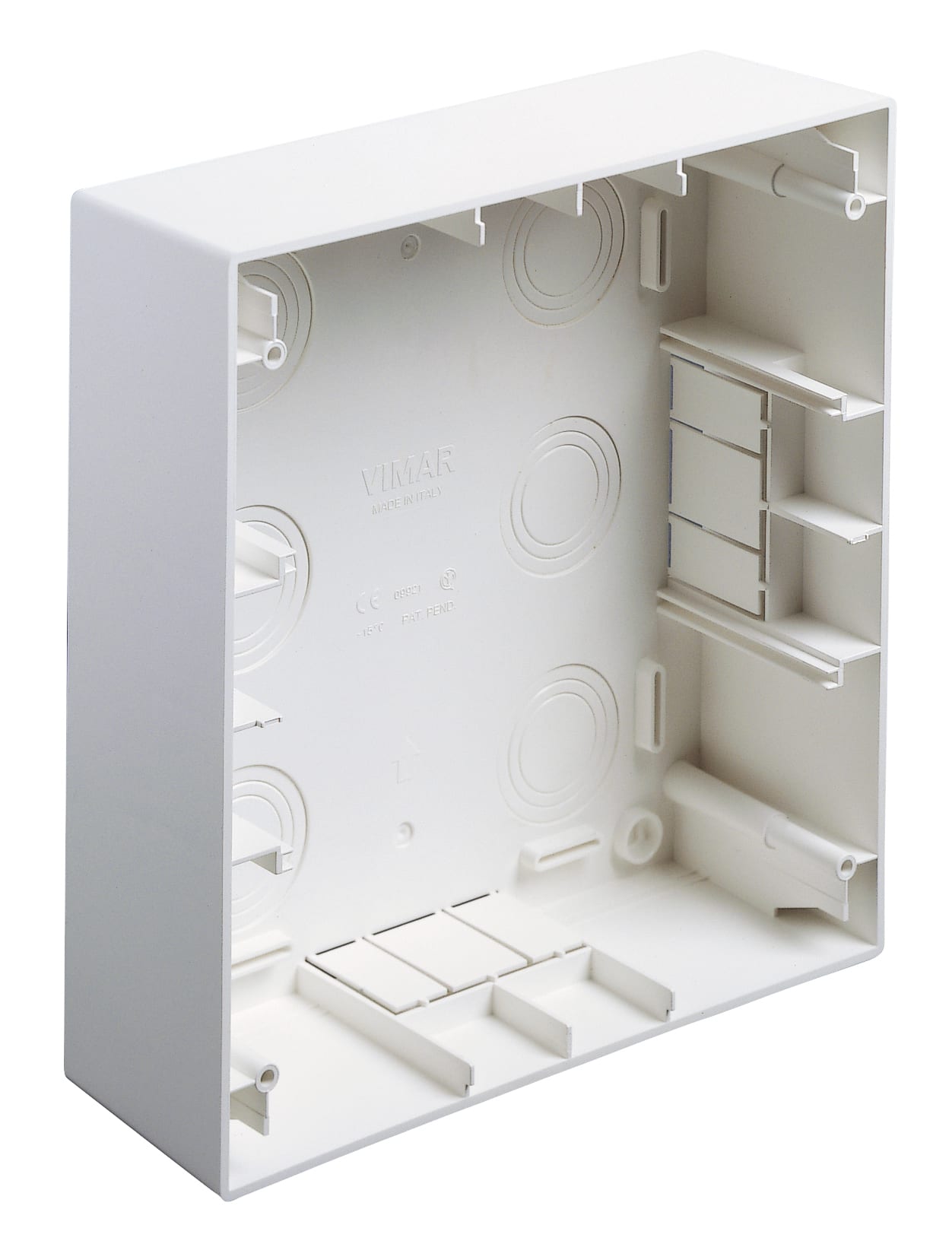 VIMAR - Scatola Parete Bianco 18-21M per Installazione Moduli Eikon Plana Chrome