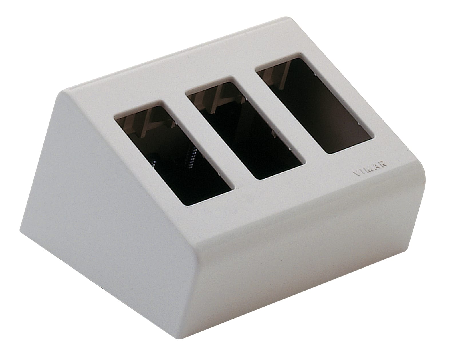 VIMAR - Scatola Inclinata Tavolo 3M P50Mm Avorio - Base Profondità 50 Mm Ingresso Serracavo