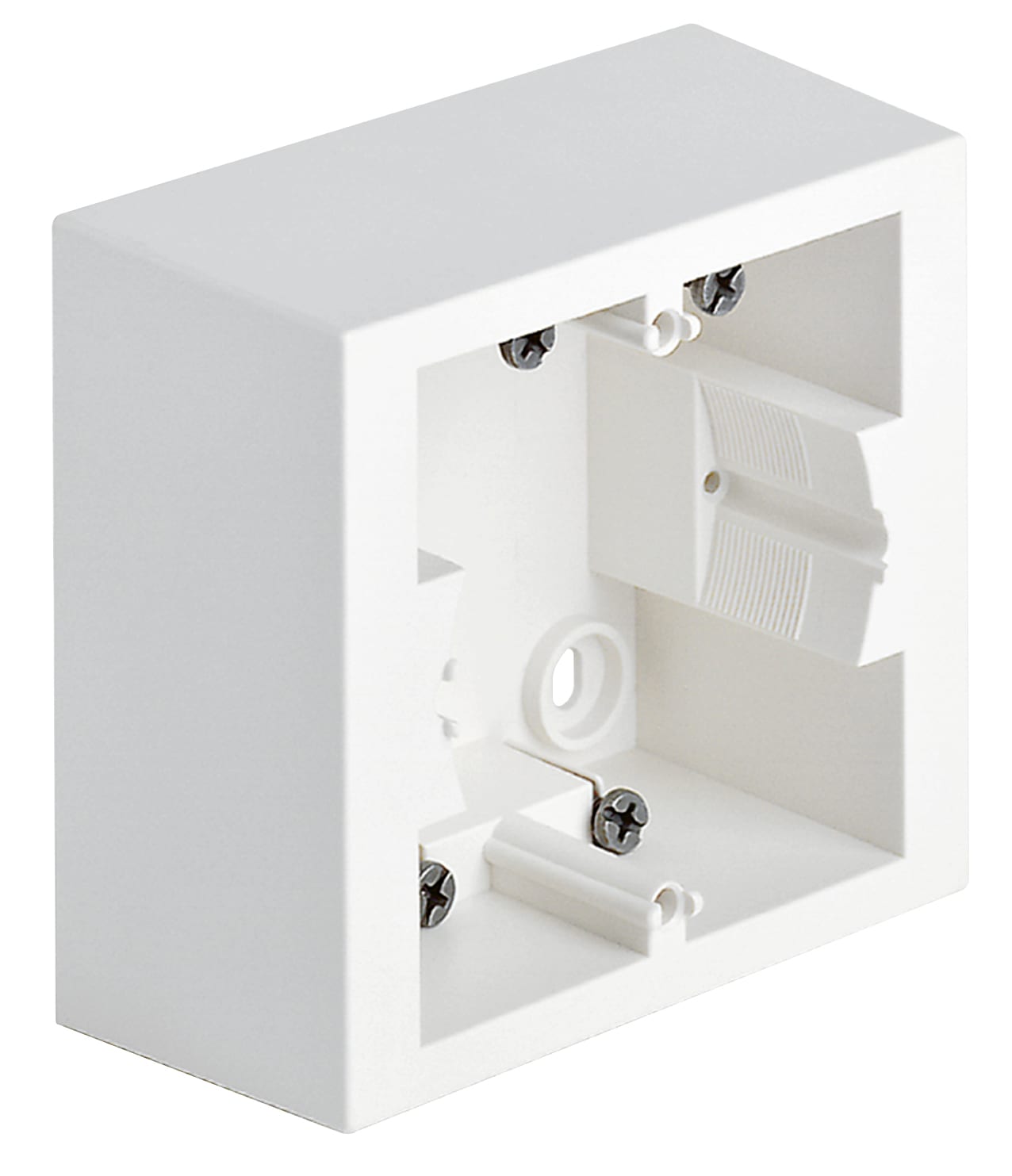 VIMAR - Scatola Parete Bianco Profondità 43,5mm per 1-2 Moduli Idea Plana Eikon con Supporti e Placche