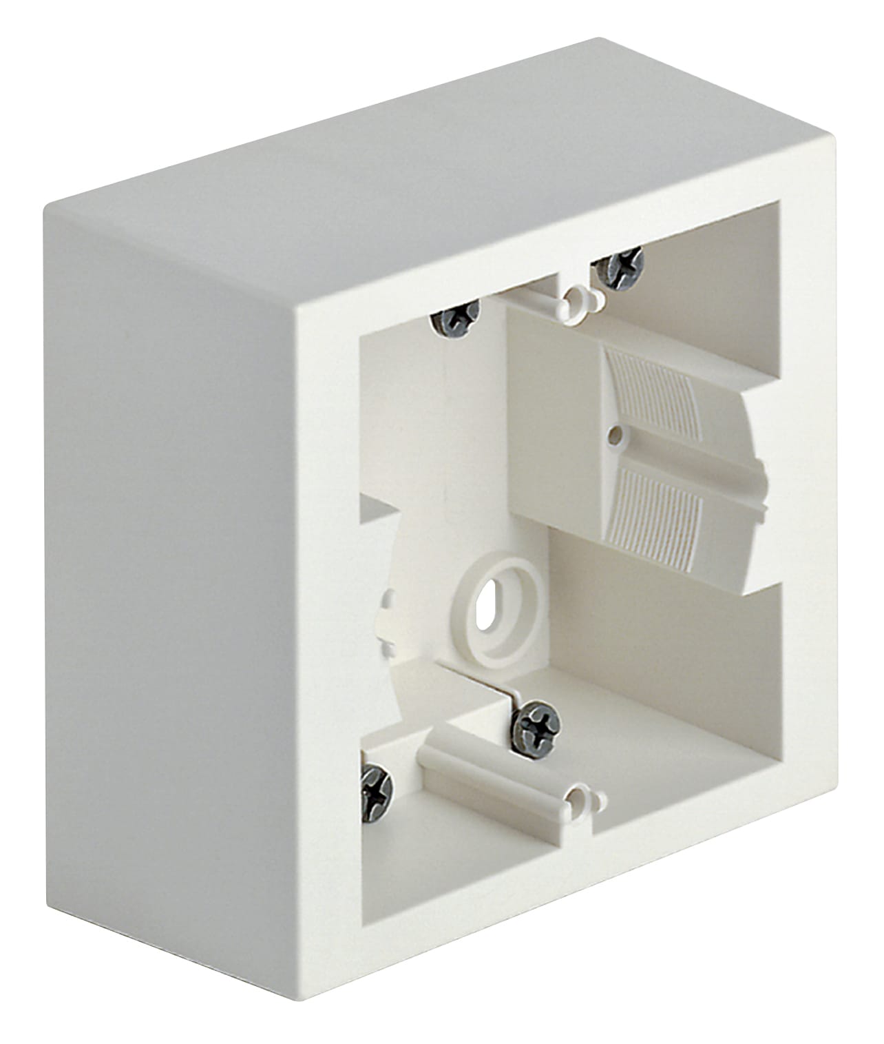 VIMAR - Scatola Parete Avorio Profondità 43,5mm per 1-2 Moduli Idea Plana Eikon con Supporti e Placche